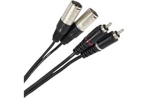 Plugger Câble Bretelle XLR Mâle 3b - RCA Mâle 3m Easy Noir