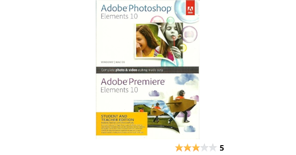 Adobe Photoshop Elements And Premiere Elements 10 Bundle Student And Teacher Edition Pc Mac Amazon Co Uk Software