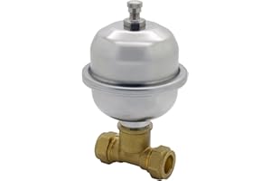 UNVENTED COMPONENTS EUROPE Shock Arrestor 0.16L Mini Expansion Vessel, 15mm Tee, Stainless Steel, Prevents Noisy Pipes, WRAS Approved, 135mm Height, 80mm Diameter (Shock Arrestor + 15mm Tee)
