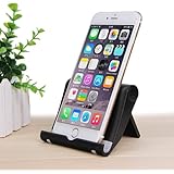 E4M® Porta Cellulare da Tavolo, Supporto Pieghevole Compatibile con Smartphone iPhone e Tablet, Fisso Antiscivolo, Universale