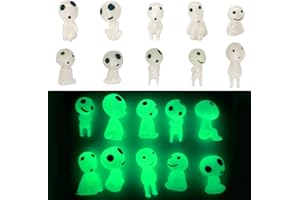 HILLOLY Principessa Mononoke Luminoso Albero Elfi,QSXX 10 Pcs Elfi Degli Alberi Luminosi,Resina Principessa Mononoke Albero Elfi Bagliore Nel buio Albero Elfi Micro Gnomi Paesaggistici Decorazione Da Giardino