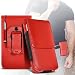 Produktbild i-Tronixs (Red) ASUS Zenfone 5 Lite a502cg Case Schutzhülle (PU) Leder Gürtel Clip Tasche Case Flip Cover Holster mit Magnetverschluss + Retractable Stylus Touchscreen Pen