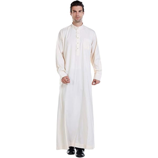 YAOHUOLE Kurta Für Herren – Langärmelige Kaftan Aus Baumwoll-Leinen-Mix – Muslimische Kleidung In M–3XL