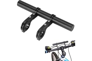 Cykelstyre förlängare hållare 20 cm cykel styre förlängning svart | WUDQIJI Dubbel cykelstyre förlängare cykelstyre förlängare för mountainbike hastighetsmätare hastighetsmätare