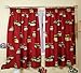 RACING/BEETLE CAR CURTAINS RED - COTTON - END OF LINE SALE