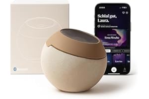 ‎LOUME Loume® Einschlafhilfe mit rotem Einschlaflicht | Atemtechnik & geführte Meditation | Naturklänge und White Noise | App-gesteuert für besseren Schlaf, Stressabbau und innere Ruhe am Abend