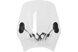 CHWQFUHF Cúpula Touring Parabrisas Universal para Motocicleta para Royal para Enfield Bullet/Meteor/Classic 350 500 Interceptor 650 para Continental GT 535 Carenabris(Transparent)