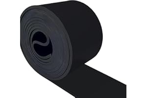 DOUJIAO Rubber Strips, Neoprene Rubber Mat, Rubber Plates, Solid Rubber Profiles for DIY Sealings, Floor Protection, Antivibration, Non-Slip, Floor Coverings (120 mm x 5 mm x 3 m)