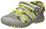 Geox Kyle C, Sandales Bout Fermé Garçon, Gris (Grey/Limec0666), 39 EU
