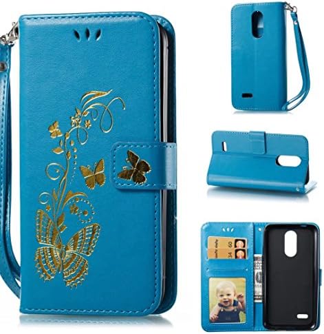 COWX LG K4 (2017) Book Style Faux Leather Flip Cover Case Wallet Case Cover With PU Leather Case with Soft Silicone Mobile Phone Holder for LG K4 (2017) Leather Wallet Protective Case Cover for LG K4 (2017)