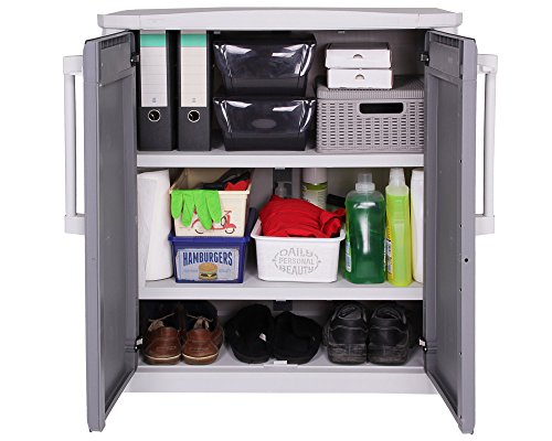 Keter Optima Outdoor Beistellschrank Mehrzweckschrank abschließbar wetterfest - 4