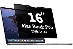 POZLLE Pantalla magnética de privacidad para MacBook Pro de 16 Pulgadas (2019, A2141), filtros de Pantalla extraíbles antimiradas, antiluz Azul y Pantalla de privacidad antirreflejos para Pulgadas