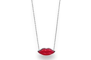 SiLo Bijoux Collana bocca labbra rosse donna in acciaio inox 316L pendente Lolita alta qualità anallergico