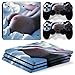 Produktbild Morbuy PS4 Pro Skin Design Folie Aufkleber Sticker schützende Haut Schale für Sony Playstation 4 Pro Konsole und 2 Dualshock Controller (Kiss Ass)