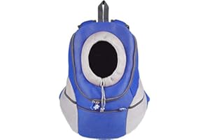 Ducomi® Pets Courmayeur - Sac à Dos pour Transporter Les Chiens et Les Chiots en Tissu Elastique et Perméable à l'Air (XL, Bleu)