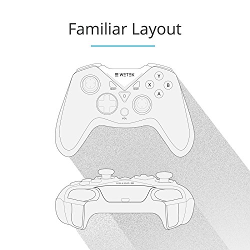 Gamepad   Joystick WeTek para sistemas Android  smart boxes  m  viles y smartphones  tablet  mobile gaming   Gamefly  Windows PC USB 2 0 Bluetooth 2 1 Inal  mbrico Wireless Bater  a de Litio