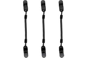 FIBOUND 3 Pezzi Clip per Fascia per Cappello,Clip Antivento per Cappello da Pesca, Supporto per Cappello Nero, Clip per Cappello Fissa da Esterno, Adatta per Golf, Pesca, Canottaggio, Vela (Nero)