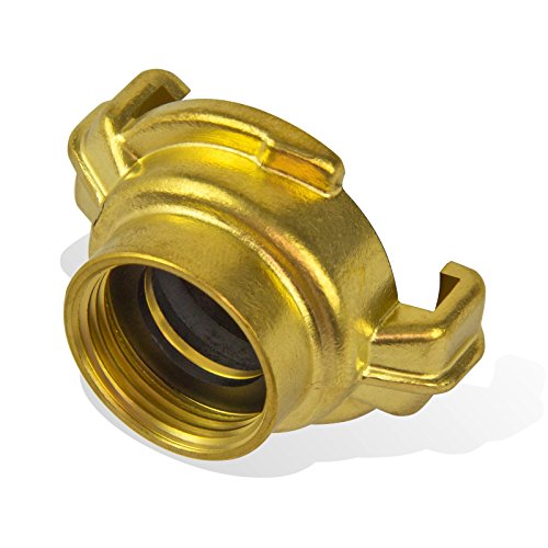 Stabilo-Sanitaer Messing Schlauchstück 1 1/ 4 Zoll 5/ 4 42mm Innengewinde Gewindestück Schlauchanschluss mit GK-Kupplung, Klauenkupplung, Schlauchkupplung