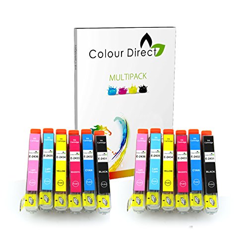 12 (2 Satzs) Colour Direct Kompatible Tintenpatronen Ersatz für Epson Expression Foto XP-55 XP-750 XP-760 XP-850 XP-860 XP-950 XP-960 2 Satzs 24XL