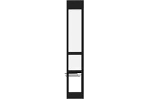 Hakuna Pets Black Glass Patio Pet Door for Sliding Doors, Large | Adjustable Height up to 83.5”, Damage-Free or Permanent Install, Locking Panel Included
