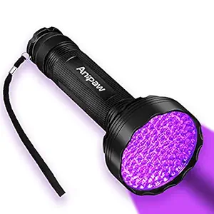 Anipaw Black Light UV Flashlight, Portable 100 LED UV Light Blacklight Detector for Pet (Dog/Cat) Urine Detection, Pet Stains, Bed Bug, Matching with Pet Odor Eliminator