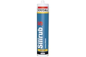 Soudal 101670 Silirub S Mastic Silicone Sanitaire Acétique, Brun, 310 ml