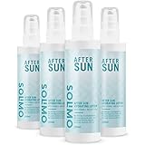 Amazon Brand - Solimo - SUN - After Sun Hydrating Body Lotion, with glycerin, Vitamin E and Aloe Vera (4x200ml)