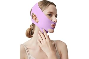 XBFOCNH Cintura per il Sollevamento del Viso,fascia viso lifting,fascia mento lifting,fascia doppio mento donna,Può essere utilizzato in qualsiasi momento,Viola