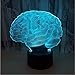 Produktbild Gehirn Visuelle Bunte 3D Lampe 7 Farbe Bunte Tischlampen Für Wohnzimmer Roomtouch Kreative Desktop Nachtlicht 3D Schreibtischlampe