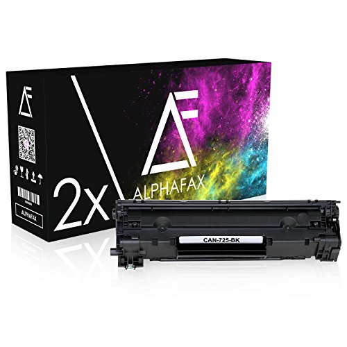 2 Toner für Canon 725 für Canon I-Sensys LBP6000B, LBP6000 Series, LBP6020B, LBP6030B, LBP6030W, MF3010 - 3484B002 - Schwarz je 2.100 Seiten