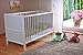 White Solid Wood Baby Cot Bed & Deluxe Foam Mattress Converts into a Junior Bed - ?3 Position Base Heights ?4 inch Mattress ?RRP£210 (White)