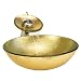 Produktbild Homelava modernes Hartglas-Waschbecken mit Wasserfall-Wasserhahn, mit Abfluss und Montagering.