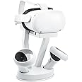 Mcbazel VR Stand, Display Holder Stand for O-culus Quest 2/Quest 3/PS VR/Touch Controller,O-culus Quest 2 stand-White