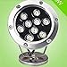Produktbild Groß Aquarium Unterwasser Scheinwerfer Outdoor Pool Lichter Brunnen bunte Lichter Niedervolt Lichter LED Unterwasserbeleuchtung Edelstahl 3W-36W , warm white , 9w