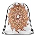 Produktbild BBABYY Printed Drawstring Backpacks Bags,Eastern Civilization Inspired Floral Tattoo Design Mehndi Motif Illustration,Adjustable String Closure