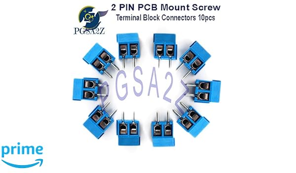 2-way Pro PCB Terminal Block 5mm Pitch PCB Mount Pack of 10 Équipements professionnels Equipement électrique, d'essai