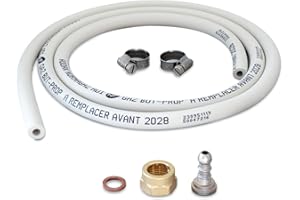 PROWELTEK - Kit connexion gaz tuyau + adaptateur tétine + raccords pour réchauds et barbecues à gaz