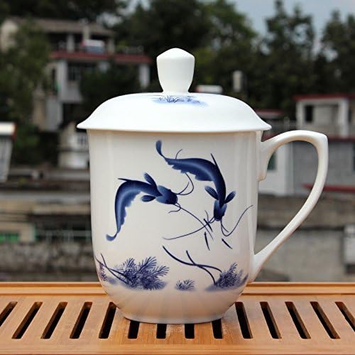 XYJHER Convenient Travel Office Loose Leaf Tea Brewing System Teacup-Porcelain Tea Cup,May you always get more than you wish for