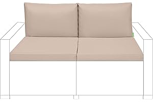 Gardenista Garden Keter Allibert California Lot de 4 coussins de siège et de dossier en rotin résistants à l'eau pour intérieur et extérieur – Doux et légers – Durable et confortable (4 pièces,