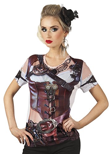 Boland Women's Ladies Photo Realistic Steampunk Corset T-Shirt -Medium steampunk buy now online