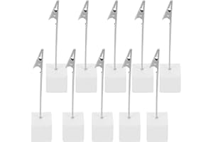 VORCOOL Kartenhalter Cube Memo Halter Card Clip Foto Büroklammern Hinweis - 10 Stück (Silber)