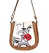 Produktbild Tongshi Drucken Paris Eiffel Turm Umhängetasche Retro aushöhlen Umhängetaschen Messenger Taschen tonnenförmig Abdeckung (Khaki)