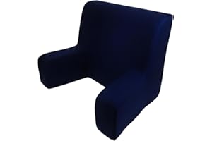 VIGLIETTI Poltrona COMODONE, Schienale Ortopedico o Poltrona Sanitaria con Tessuto sfoderabile e Lavabile. Poltrona da Letto per Anziani o Allattamento, poggia Schiena Letto Grande (182 Blu Notte XL)