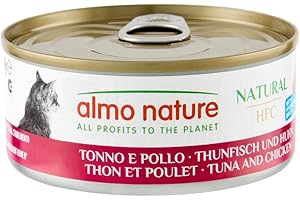almo nature HFC Natural, Alimento Umido per Gatti - Tonno e Pollo - Confezione da 3.6 kg (24 x 150 g)