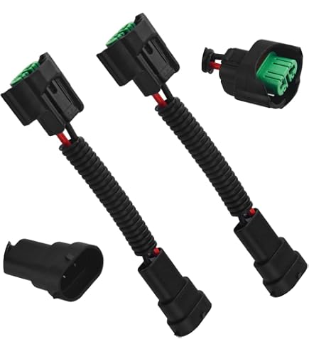 VGOL Connecteurs Phares Antibrouillard H11 - 2 Pièces Compatible Audi & VW - Prises Étanches OE 3D0941165A
