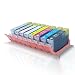 Produktbild 8x kompatible Tintenpatronen für Canon Pixma Pro 100 Pro 100S CLI42 CLI-42 Schwarz - Black Cyan Magenta Yellow Photo Cyan Photo Magenta Grey Light Grey - Eco Office Serie