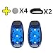 Produktbild CALISTOUK Sicherheits-LED-Nacht, Laufen, Fahrrad, Kinder, Hunde, Warnleuchte, Blinklicht, zum Aufstecken, klein, Set, für hohe Sichtbarkeit, Blue(2PACK)