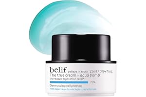 ‎BELIF BELIEVE IN TRUTH Belif True Cream Aqua Bomb 25ml, Light Moisturizer, Lady's Mantle Oat Shells, Hydration Face Cream, Combination to Oily Skin, Day Cream Facial Care