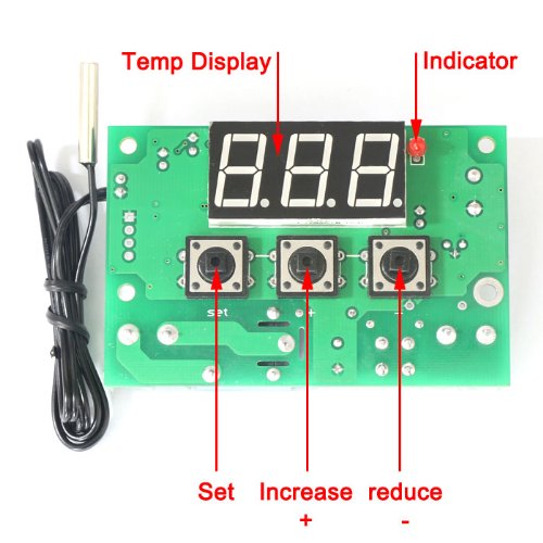 DROK® 12V DC Digitale Temperaturregler Heizen / Kühlen Thermostat Temp Control–50-110 ℃ - 5