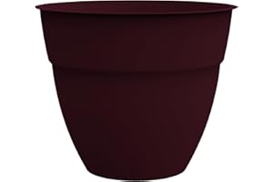 EDA - Pot de Fleur Osaka Ø 25 cm - Volume 6,5 L - Ø 25,6 x H.21,2 cm - Rouge Bourgogne